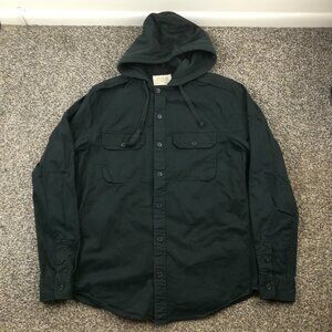 Polo Ralph Lauren Shirt Denim Surplus Military Hooded Button Up Mens Medium